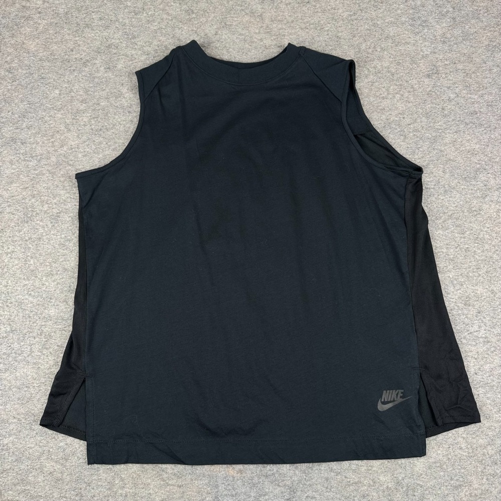 Nike Sportswear Bonded Tank Top Cotton Black Womens Small S